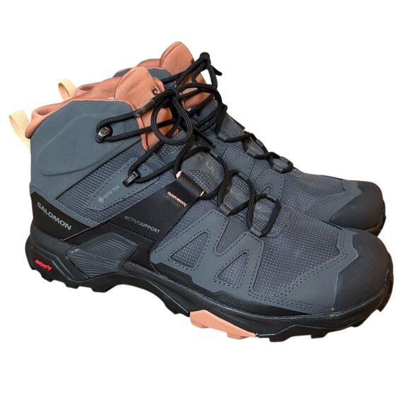 Salomon Women’s X Ultra 4 Gore-Tex GTX Hiking Trail Boot Ebony/Mocha Size 10.5 - Picture 1 of 11